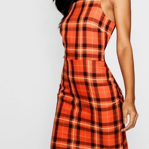 Boohoo checkered dress